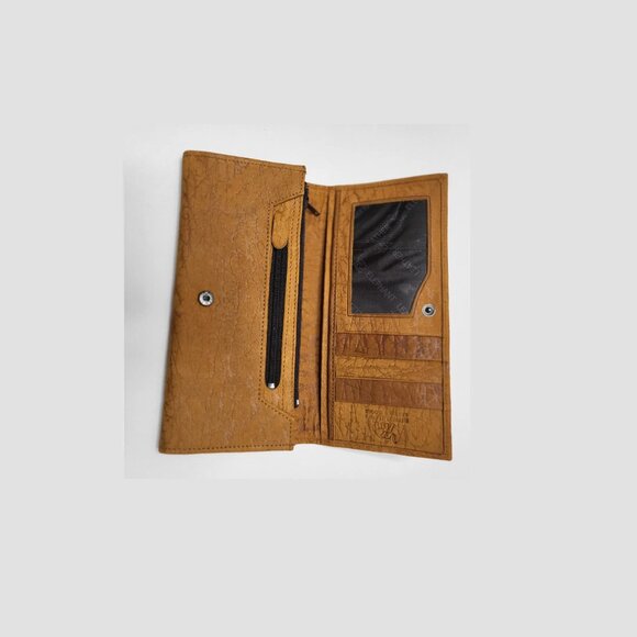 Elephant Genuine Leather Womens Wallet Credit Card Slots Zip Pocket item is Used - Picture 3 of 5